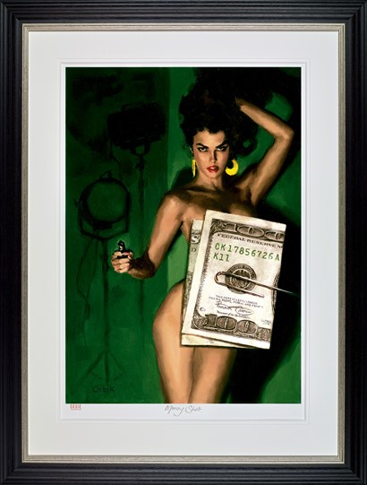 Money Shot by Glen Orbik - Framed Limited Edition on Paper